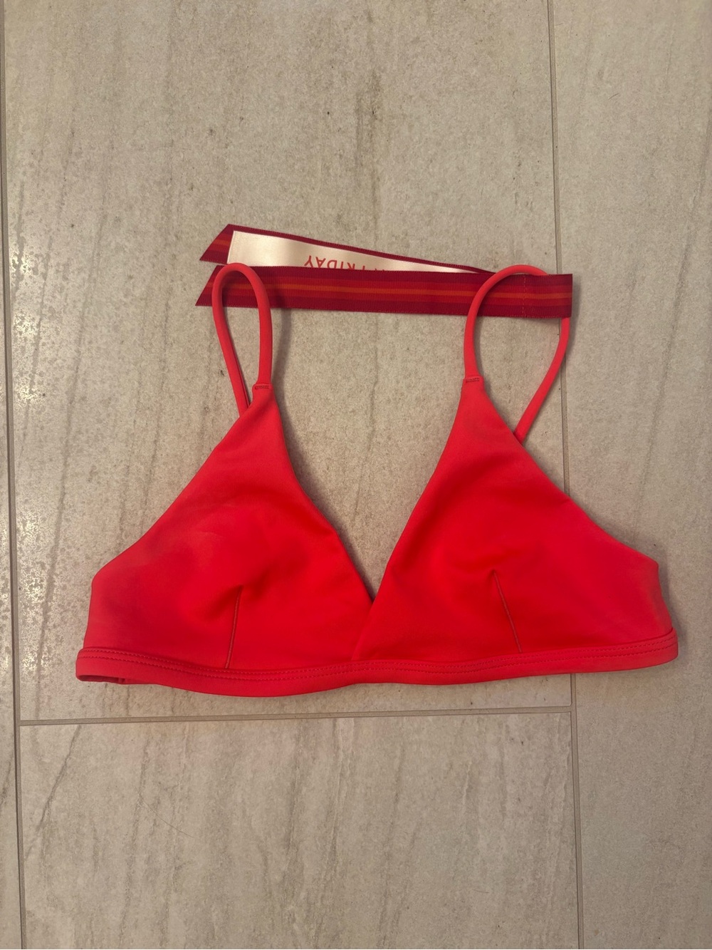 Left On Friday sandy top (rescue) neon red